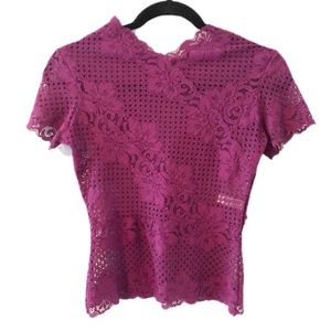 Victoria’s Secret Purple See-Through Lace Top